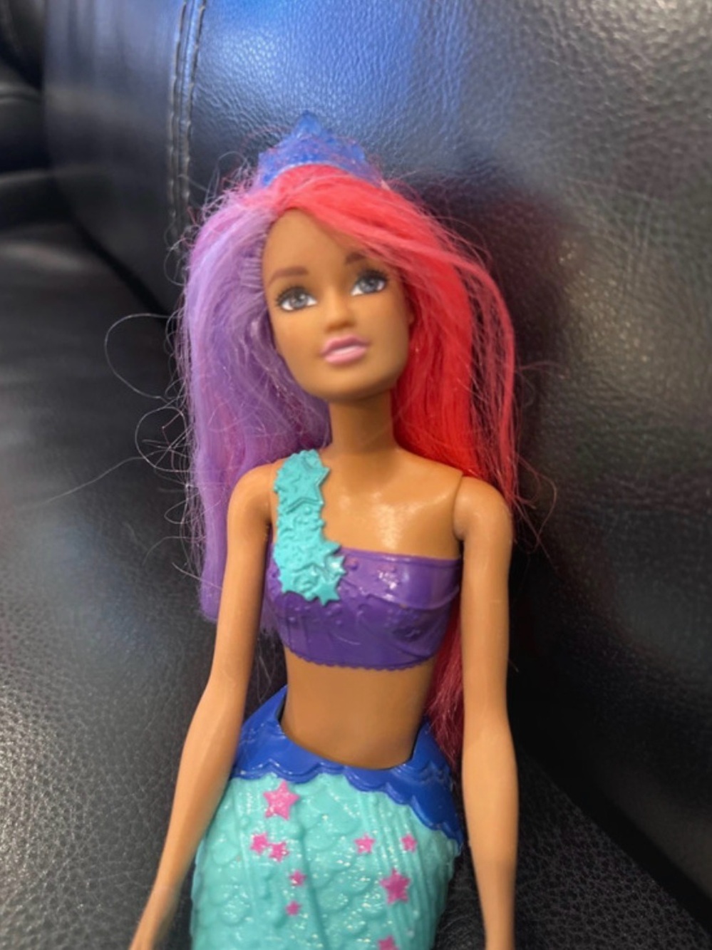 Barbie Mermaid Doll Figure Dreamtopia Used 13" Turquoise purple Pink